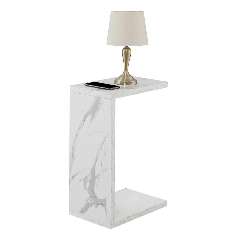 Northfield Admiral C End Table White Faux Marble