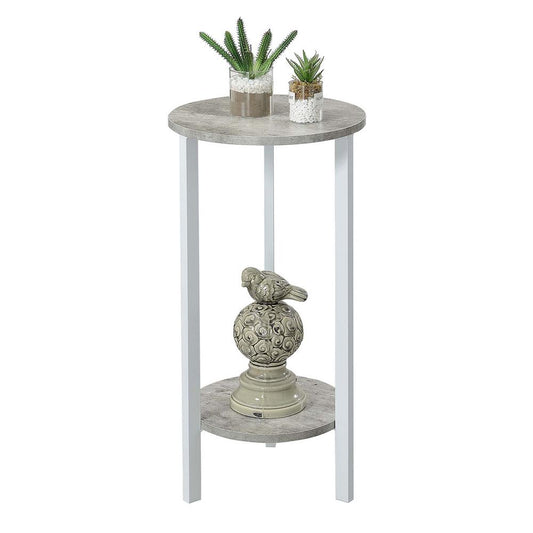 Graystone 31 Inch Plant Stand, Faux Birch/White