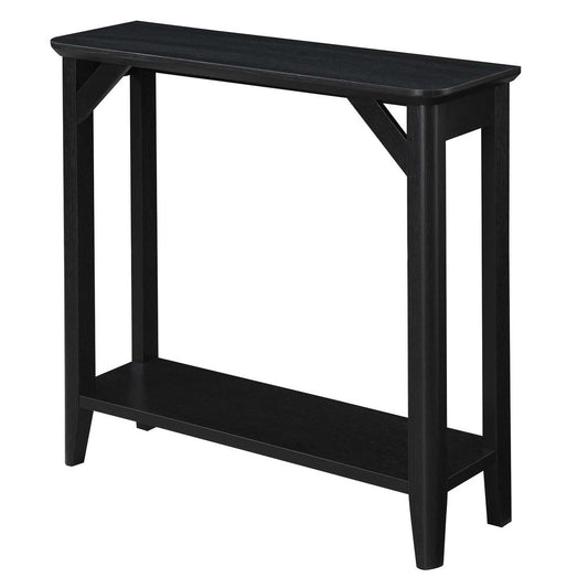 Winston Hall Table with Shelf, Black