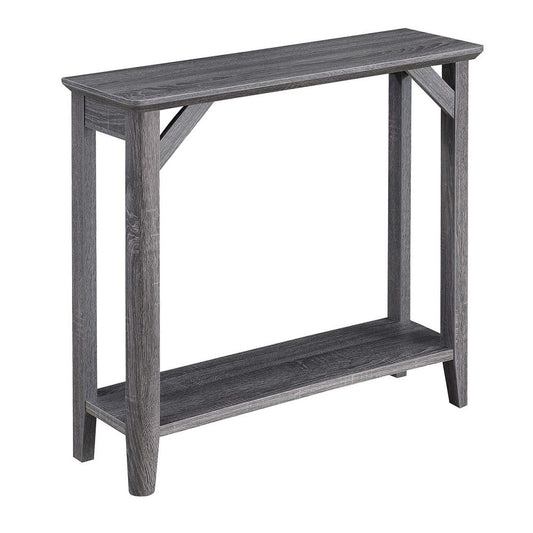 Winston Hall Table with Shelf, Weathered Gray