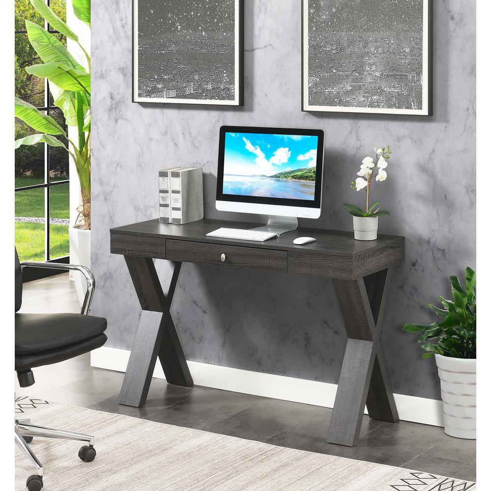 Newport 1 Drawer Desk, Weathered Gray