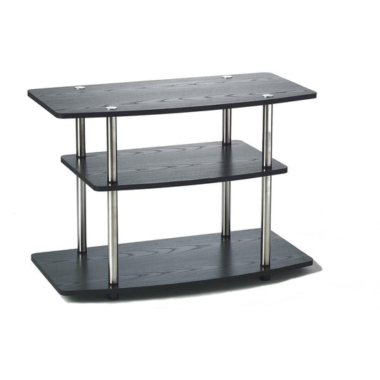 Designs2Go No Tools 3 Tier TV Stand  Black