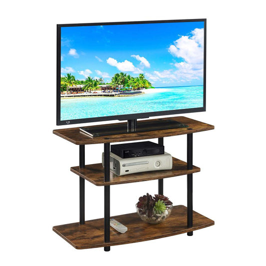 Designs2Go No Tools 3 Tier TV Stand Barnwood/Black