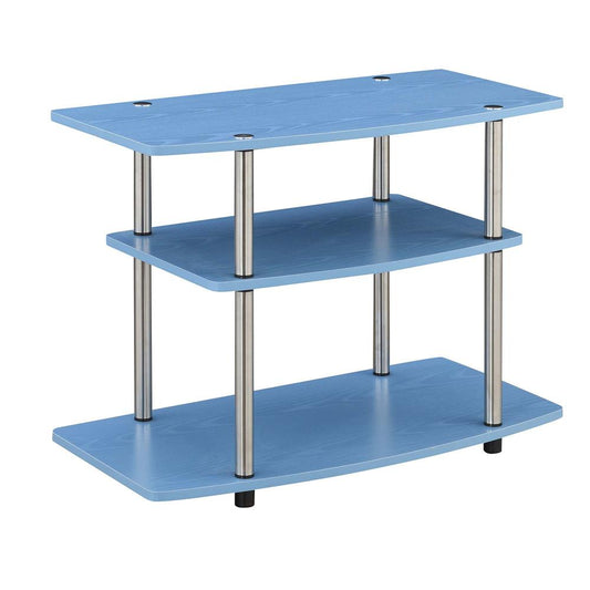 Designs2Go No Tools 3 Tier TV Stand Blue