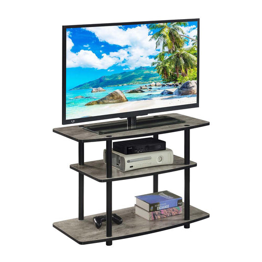 Designs2Go No Tools 3 Tier TV Stand Faux Birch/Black