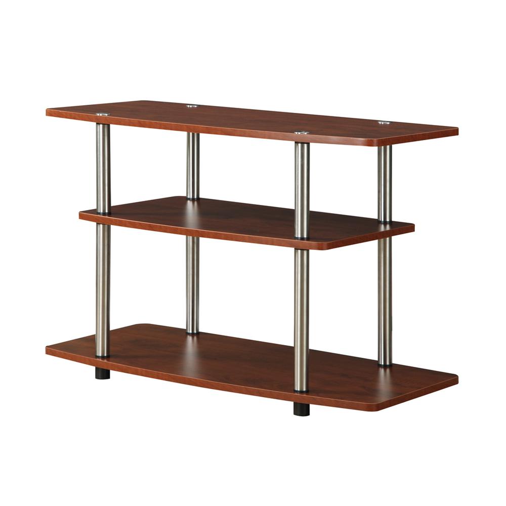 Designs2Go No Tools 3 Tier TV Stand Cherry