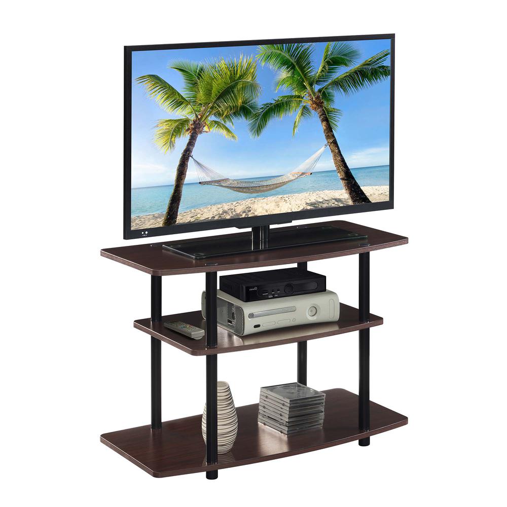 Designs2Go No Tools 3 Tier TV Stand Espresso/Black