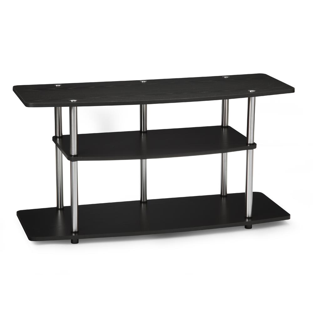 Designs2Go No Tools 3 Tier Wide TV Stand Black