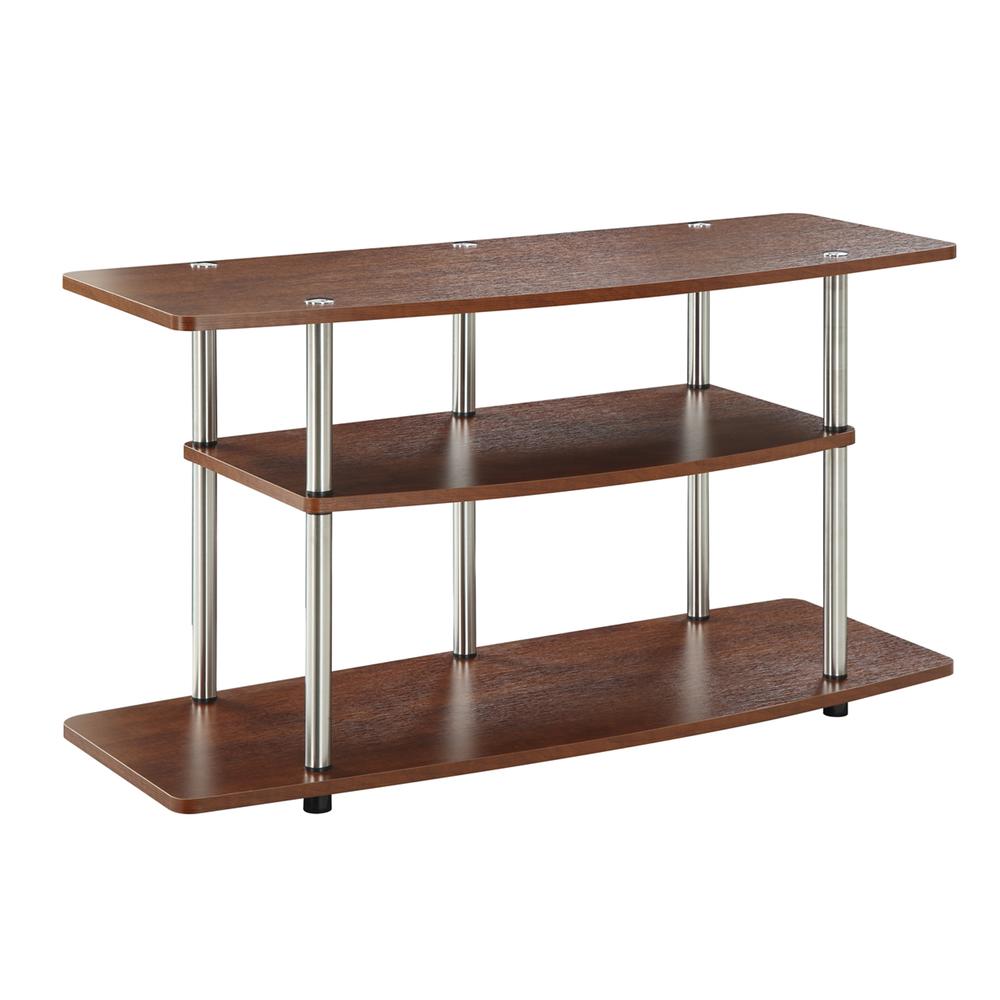 Designs2Go No Tools 3 Tier Wide TV Stand Cherry