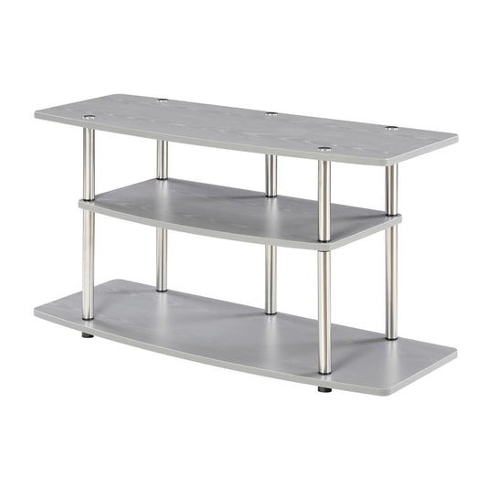 Designs2Go No Tools 3 Tier Wide TV Stand Gray