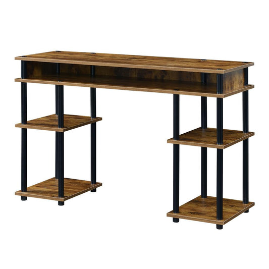 Designs2Go No Tools Student Desk with Shelves - Barnwood