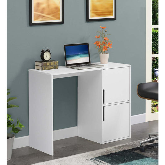 Designs2Go Student Desk with Storage Cabinets in White