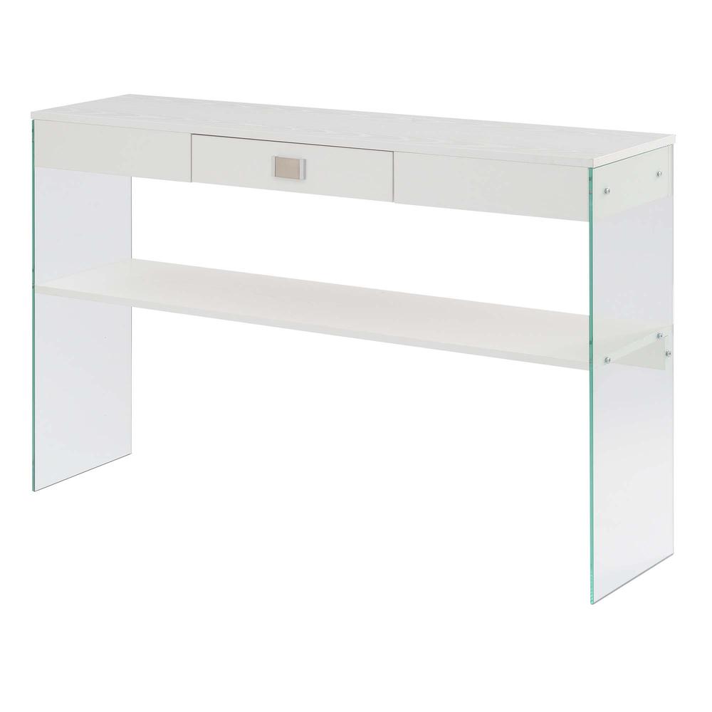 Soho 1 Drawer Console Table, White