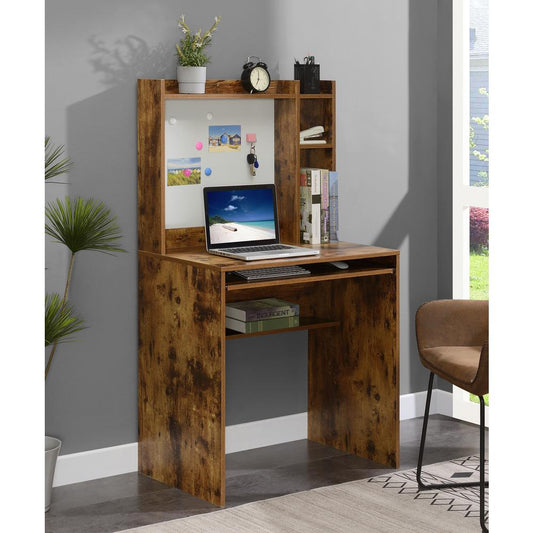 Designs2Go Student Desk with Magnetic Bulletin Board and Shelves, Barwood