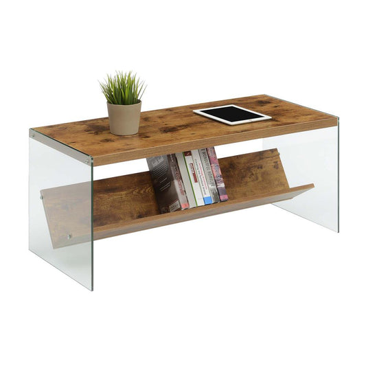 SoHo Coffee Table with Shelf, Barnwood