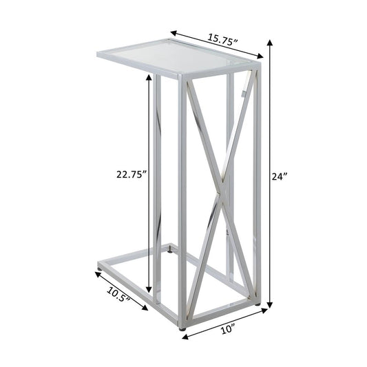 Oxford Chrome Glass C End Table