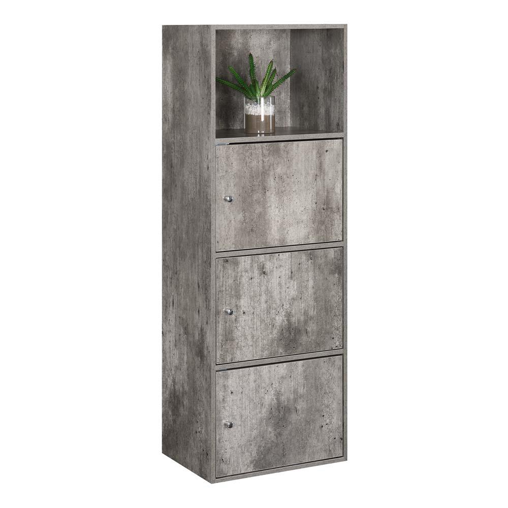 Xtra Storage 3 Door Cabinet with Shelf, Faux Birch