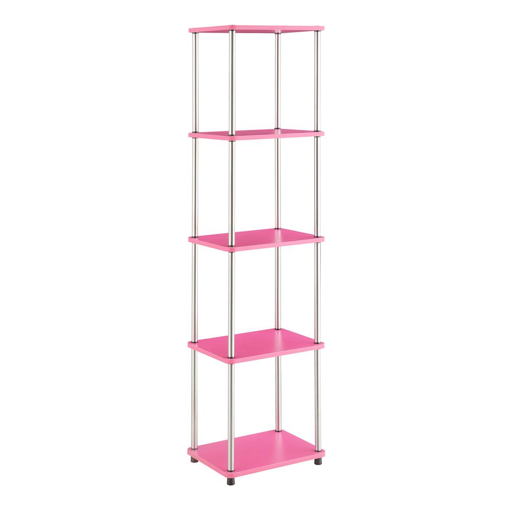 Designs2Go No Tools 5 Tier Tower, Pink