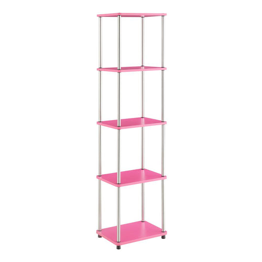 Designs2Go No Tools 5 Tier Tower, Pink