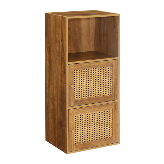 Xtra Storage Weave 2 Door Cabinet with Shelf, Brown