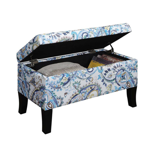 Designs4Comfort Winslow Storage Ottoman, Paisley Fabric