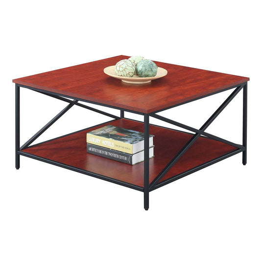 Tucson Metal Square Coffee Table with Shelf