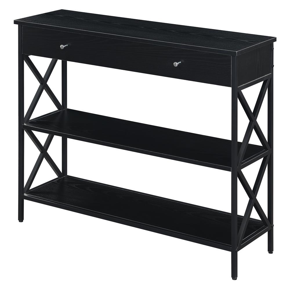 Tucson 1 Drawer Console Table, Black/Black