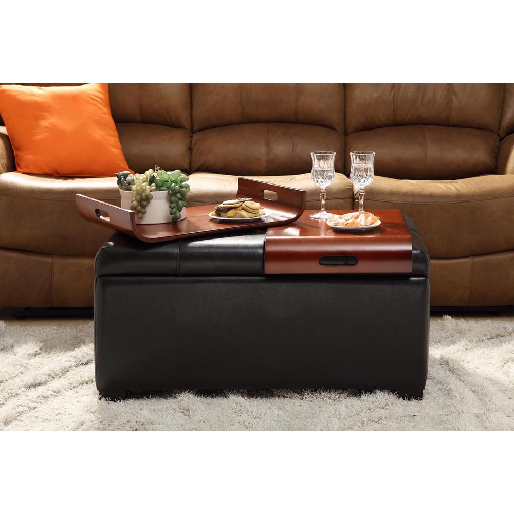 Designs4Comfort Storage Ottoman With Trays