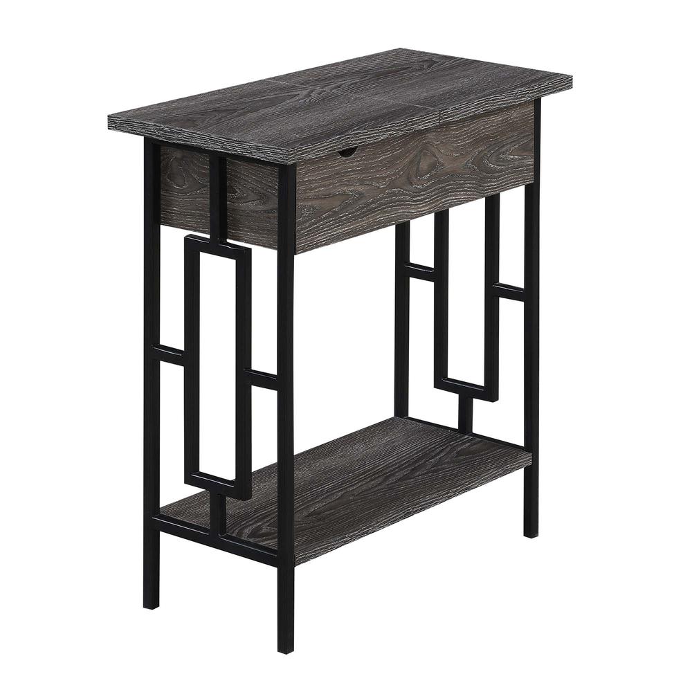 Town Square Flip Top End Table with Charging Station