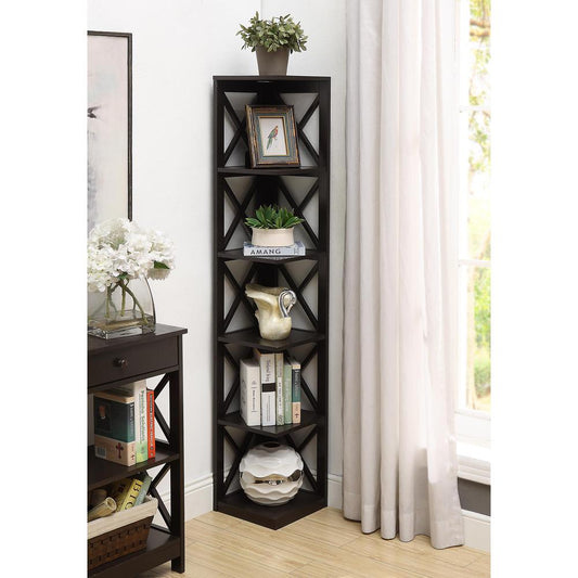 Oxford 5 Tier Corner Bookcase