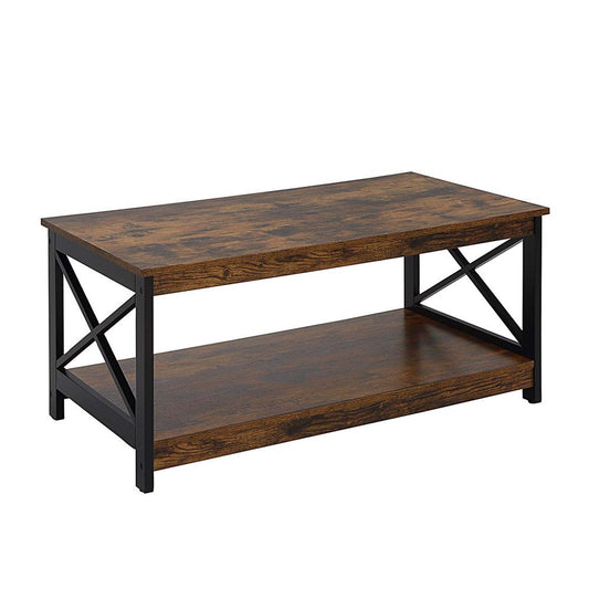 Oxford Coffee Table with Shelf Barnwood/Black