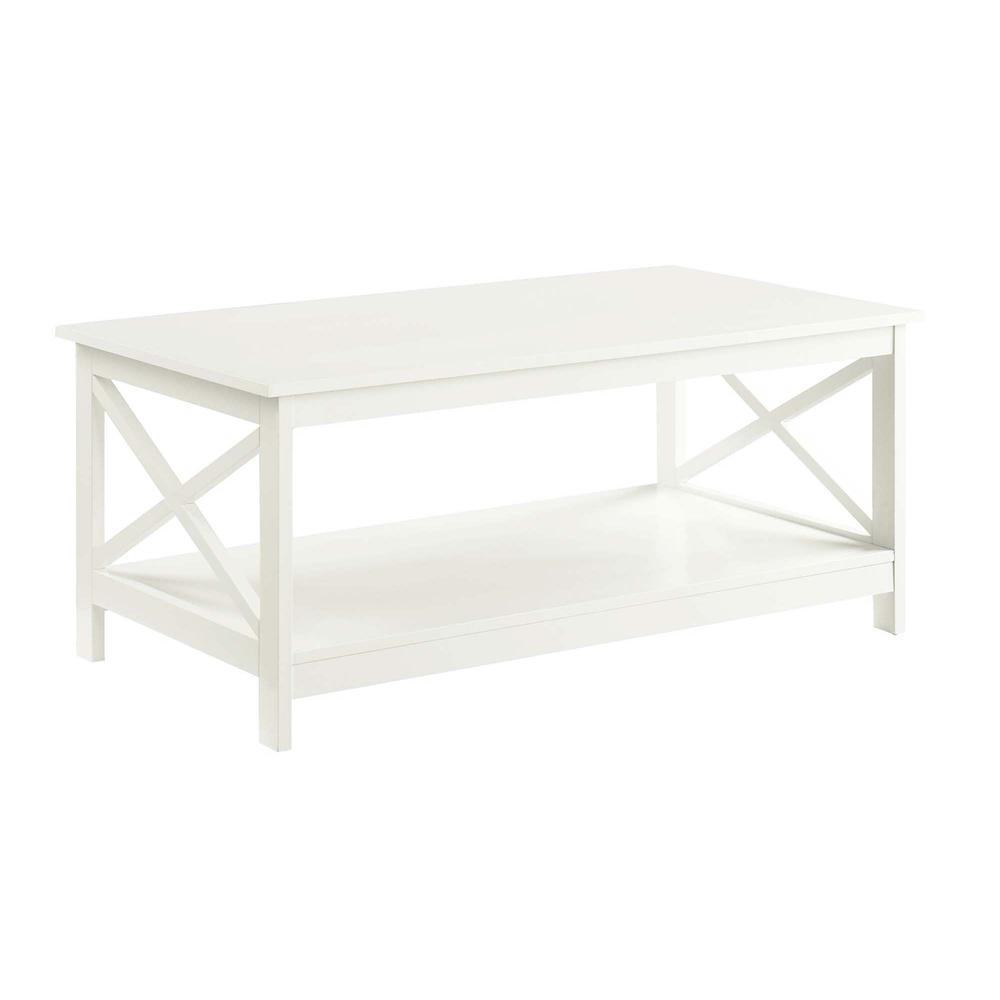 Oxford Coffee Table with Shelf Ivory