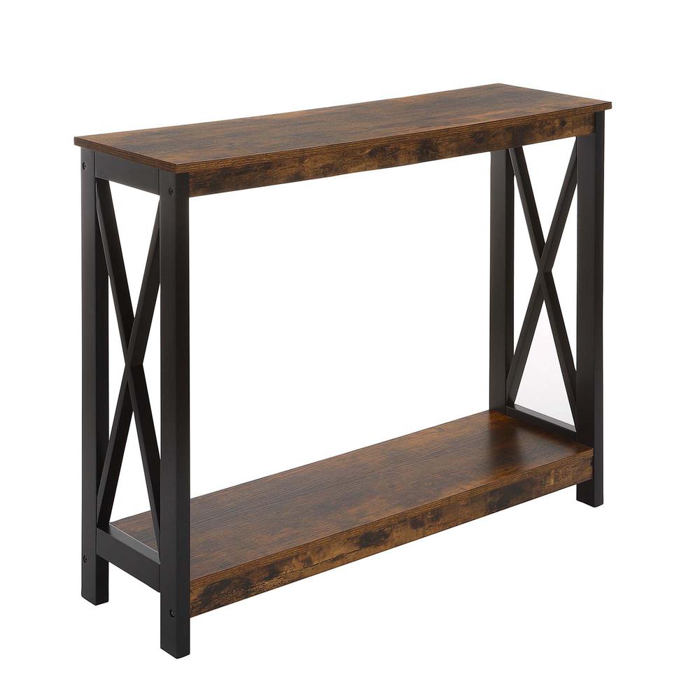 Oxford Console Table with Shelf Barnwood/Black