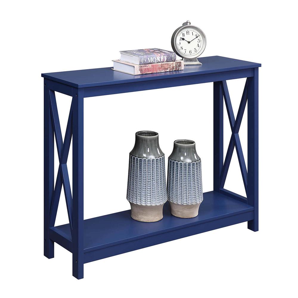 Oxford Console Table with Shelf, Cobalt Blue