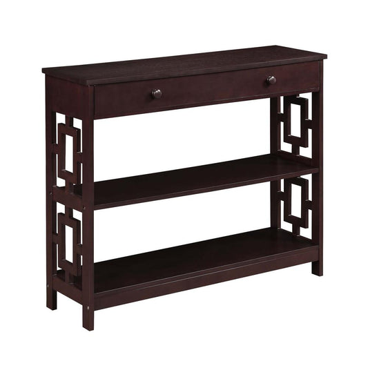 Town Square 1 Drawer Console Table, Espresso