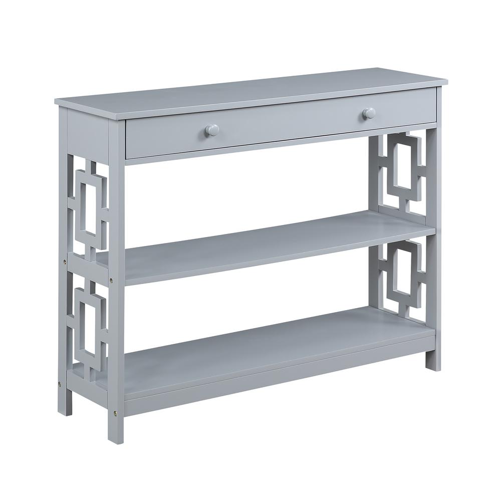 Town Square 1 Drawer Console Table, Gray