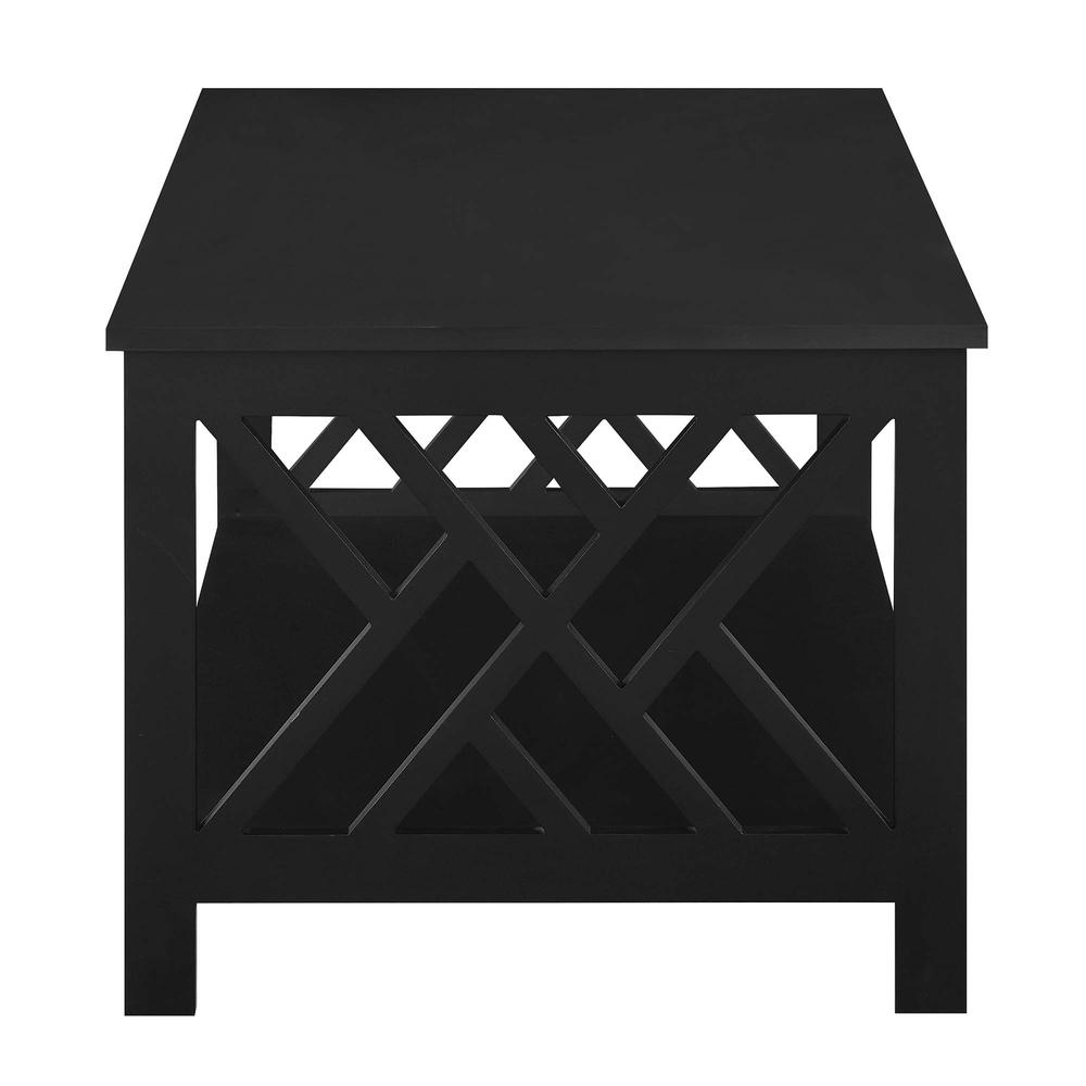 Titan Coffee Table with Shelf, Black