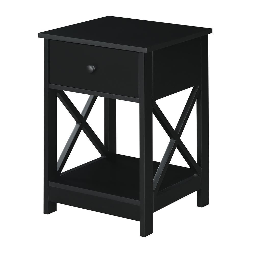 Oxford 1 Drawer End Table Black