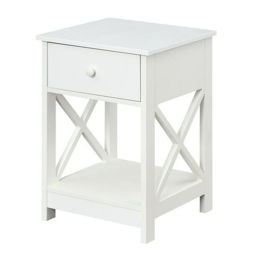 Oxford 1 Drawer End Table White