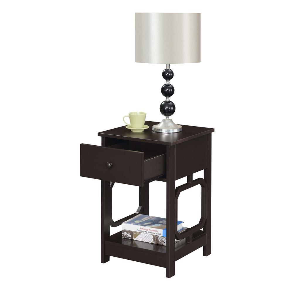 Omega 1 Drawer End Table Espresso