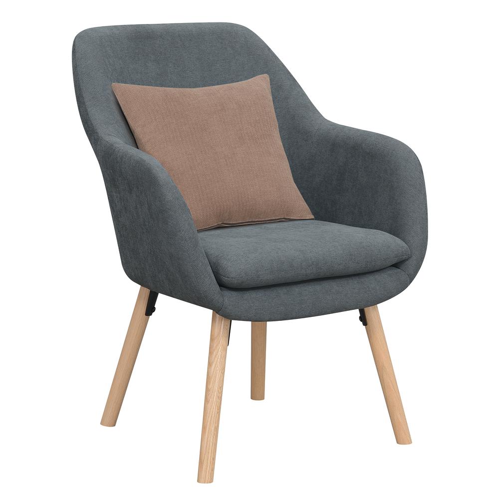 Charlotte Accent Chair, Slate Gray Linen