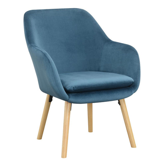 Take a Seat Charlotte Accent Chair, Blue Velvet