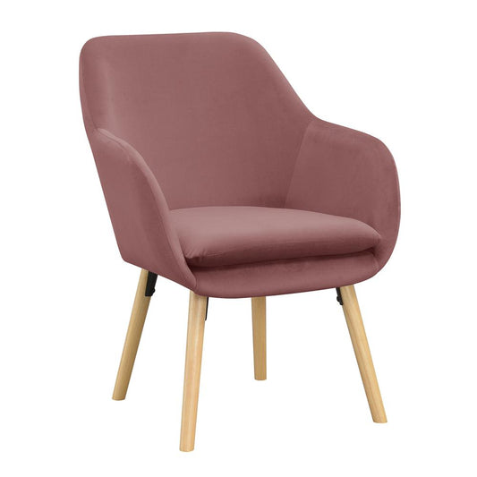 Take a Seat Charlotte Accent Chair, Blush Velvet