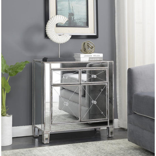 Gold Coast Vineyard 2 Drawer Mirrored Cabinet