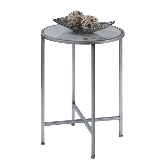 Gold Coast Faux Marble Round End Table