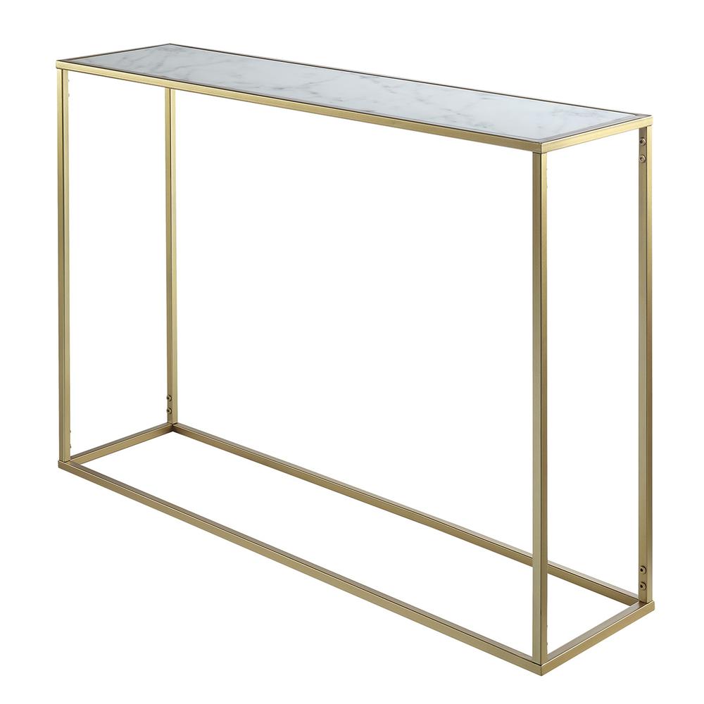 Gold Coast Faux Marble Console Table