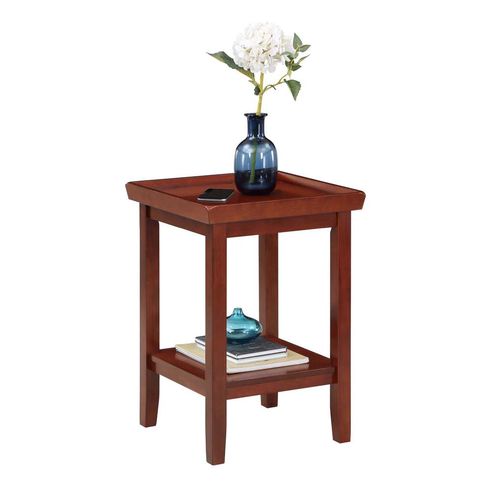 Ledgewood End Table with Shelf, Mahogany