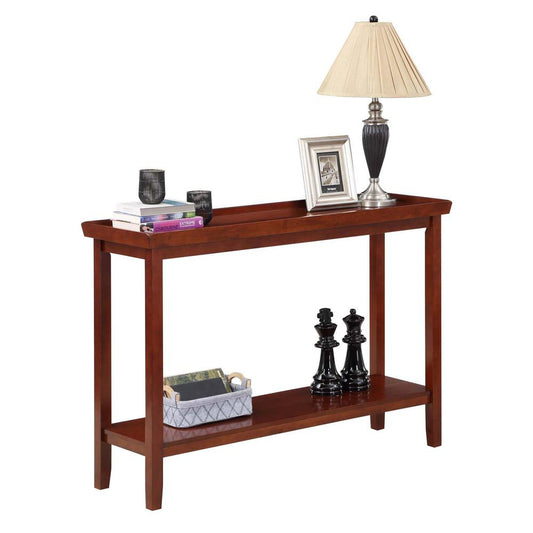 Ledgewood Console Table with Shelf, Mahogany