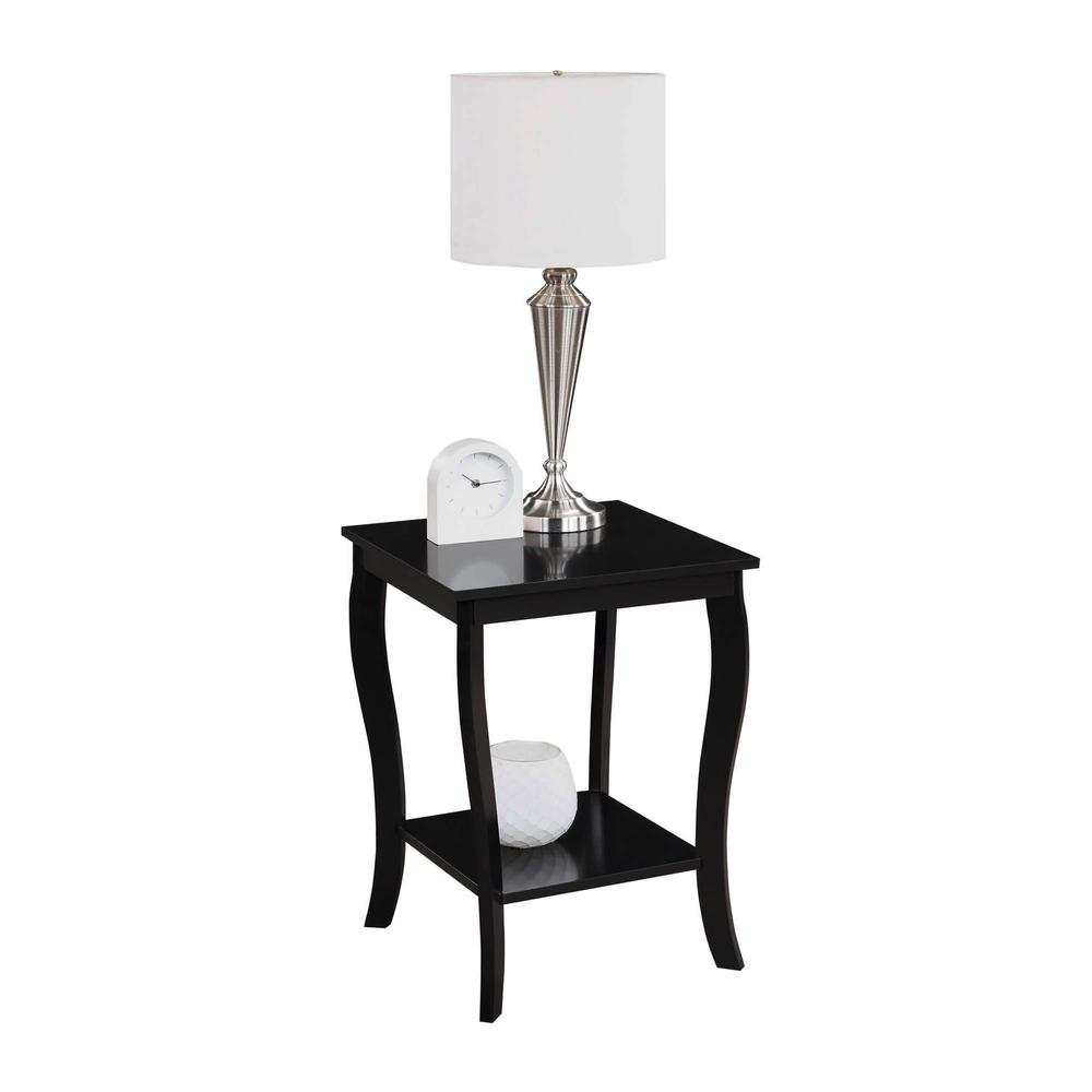 American Heritage Square End Table, Black