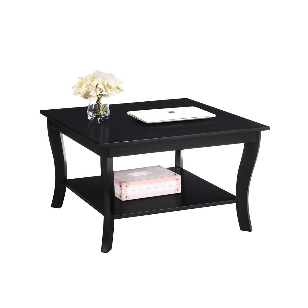 American Heritage Square Coffee Table, Black